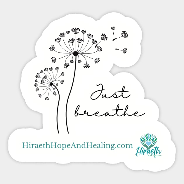 Just Breathe Sticker by Hiraeth Hope & Healing